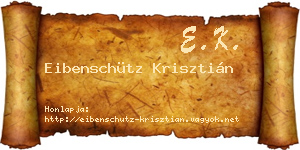 Eibenschütz Krisztián névjegykártya